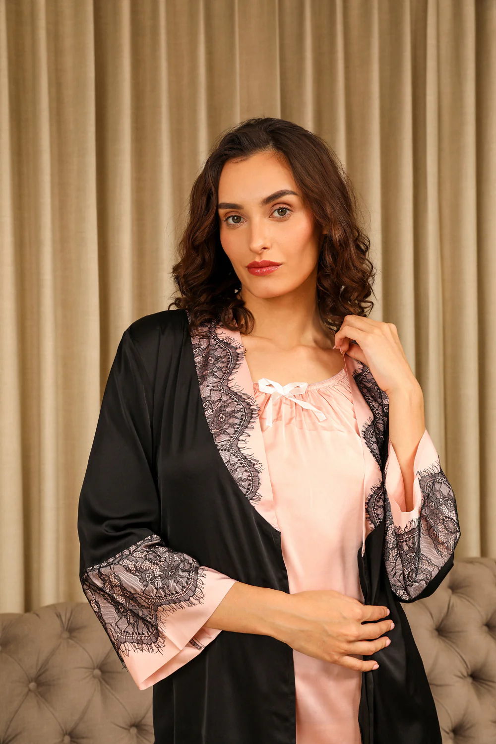 Clovia Lace Nightgown set - Image 6