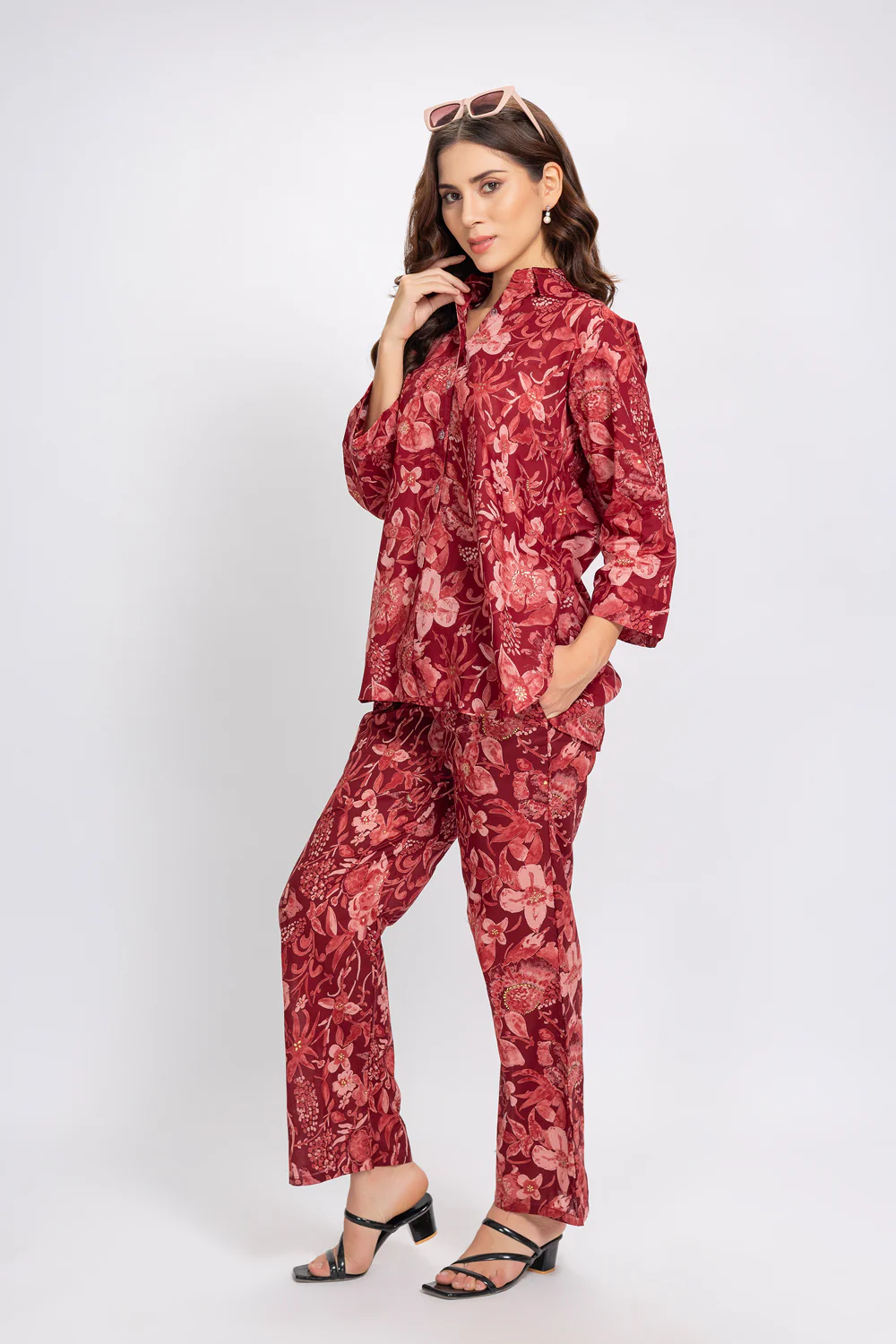 Co-ord set in Printed Rayon - Image 5