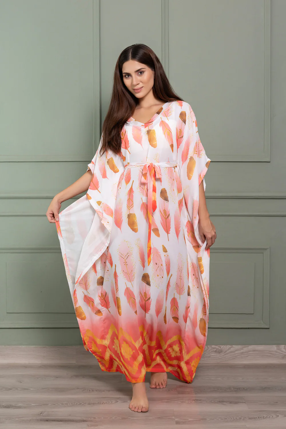 Double chiffon Kaftan - Image 4