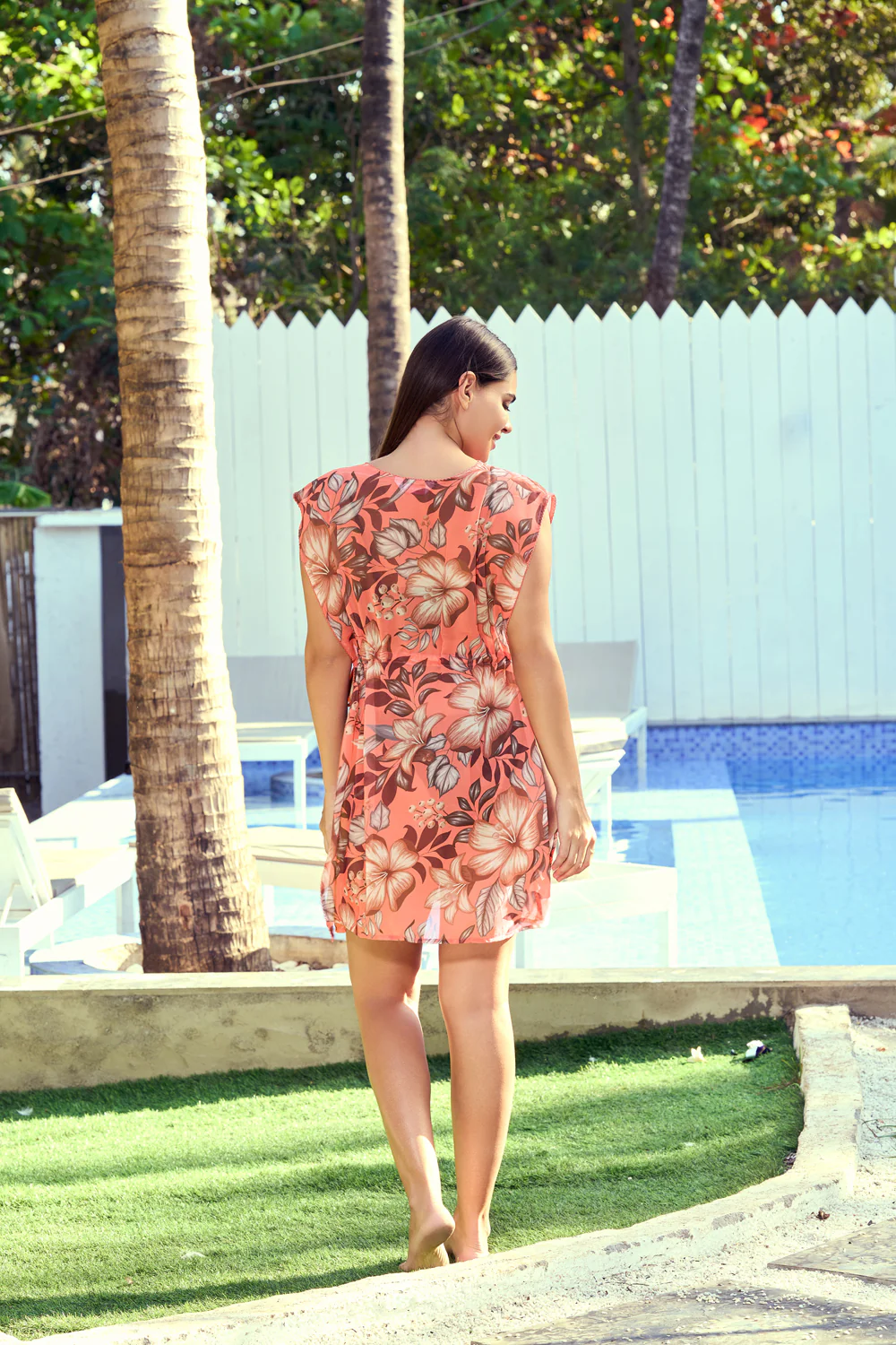 Floral beach cover up - Image 5