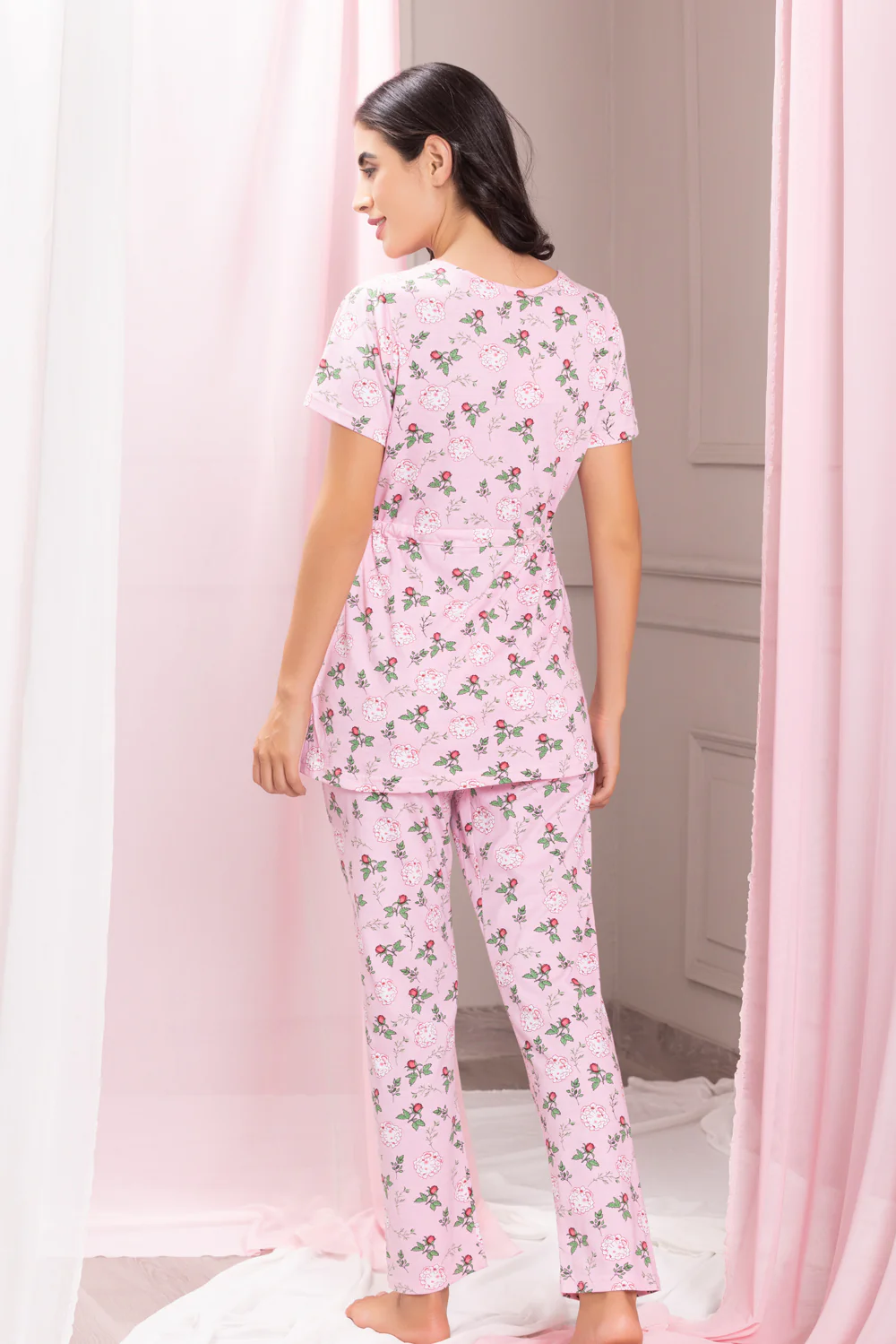 Floral Print Pajama set - Image 3
