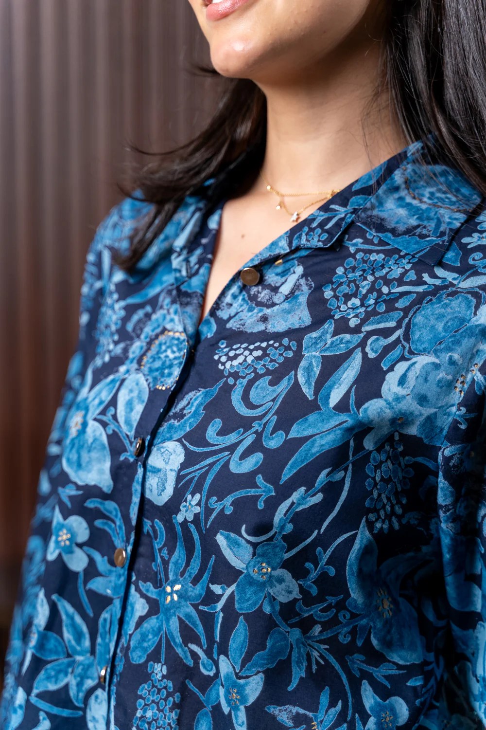 Indigo co-ord set in Rayon - Image 2