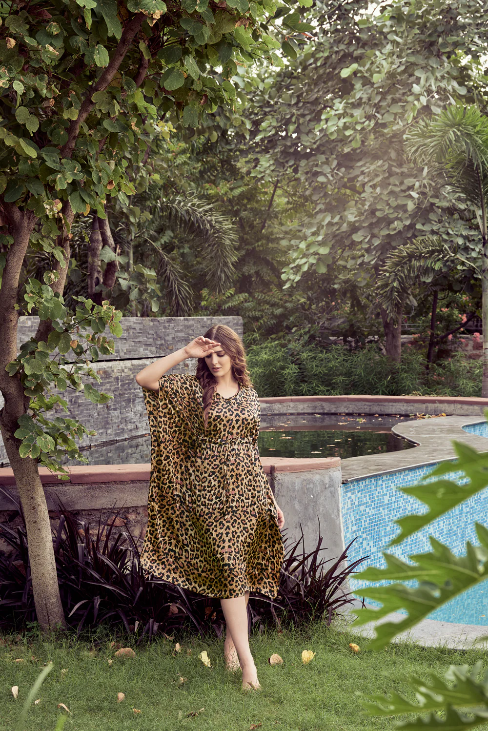 Stalk all-night Leopard Print Kaftan - Image 3