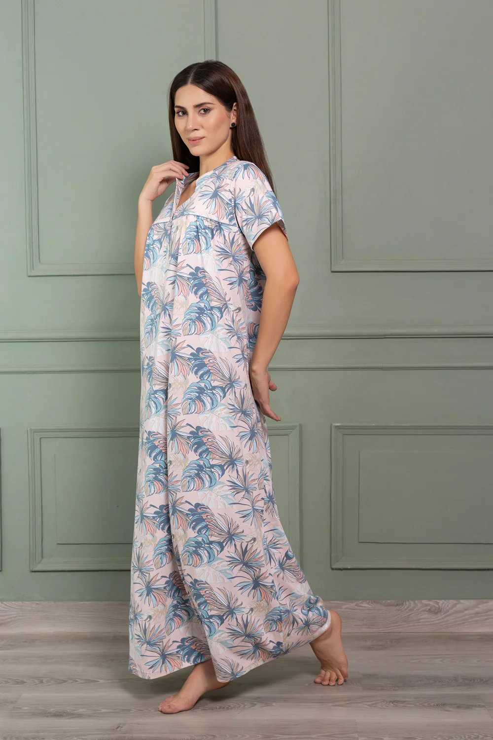 Printed Hosiery Nighty - Image 3
