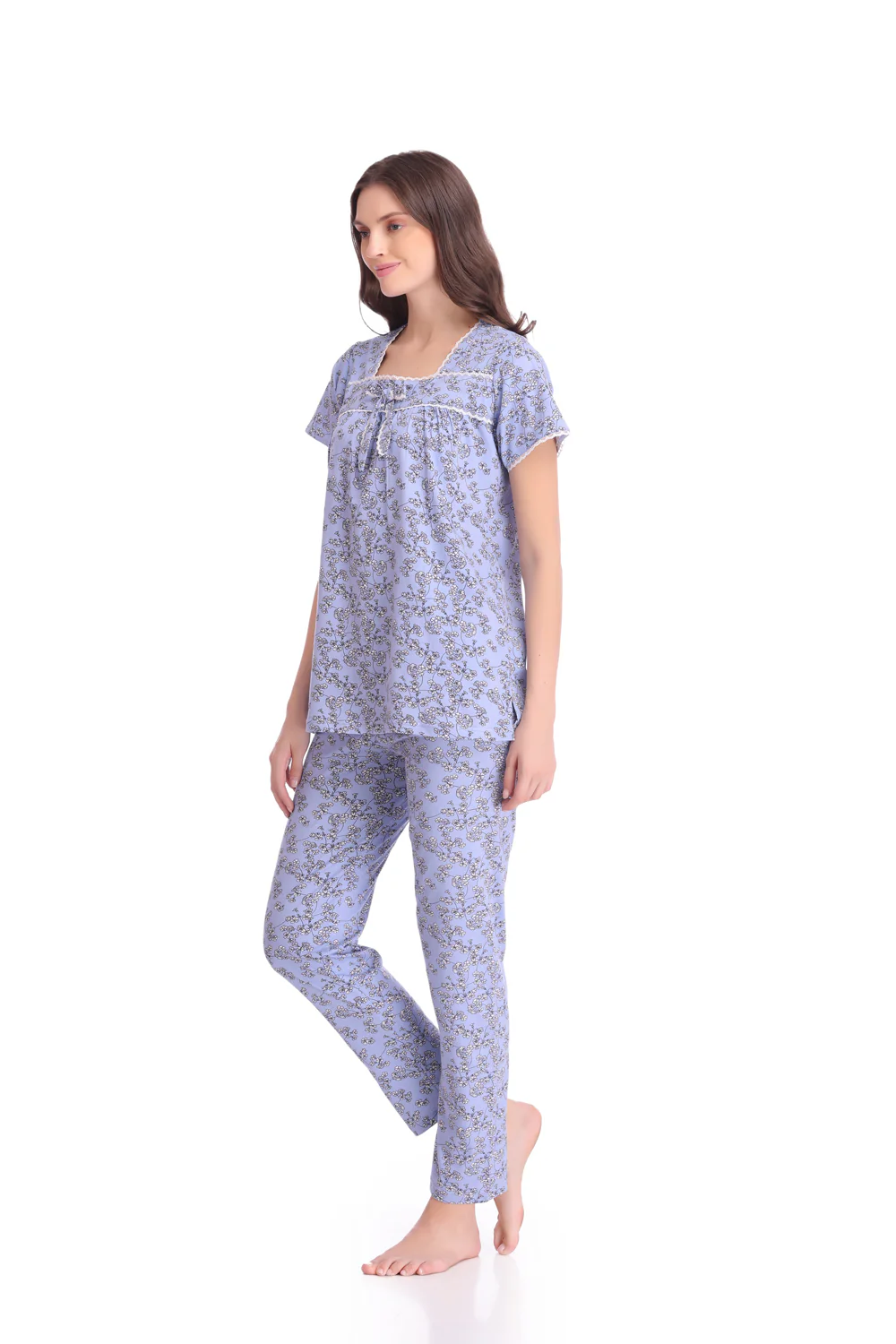 Printed Knit Cotton Night suit - Image 2