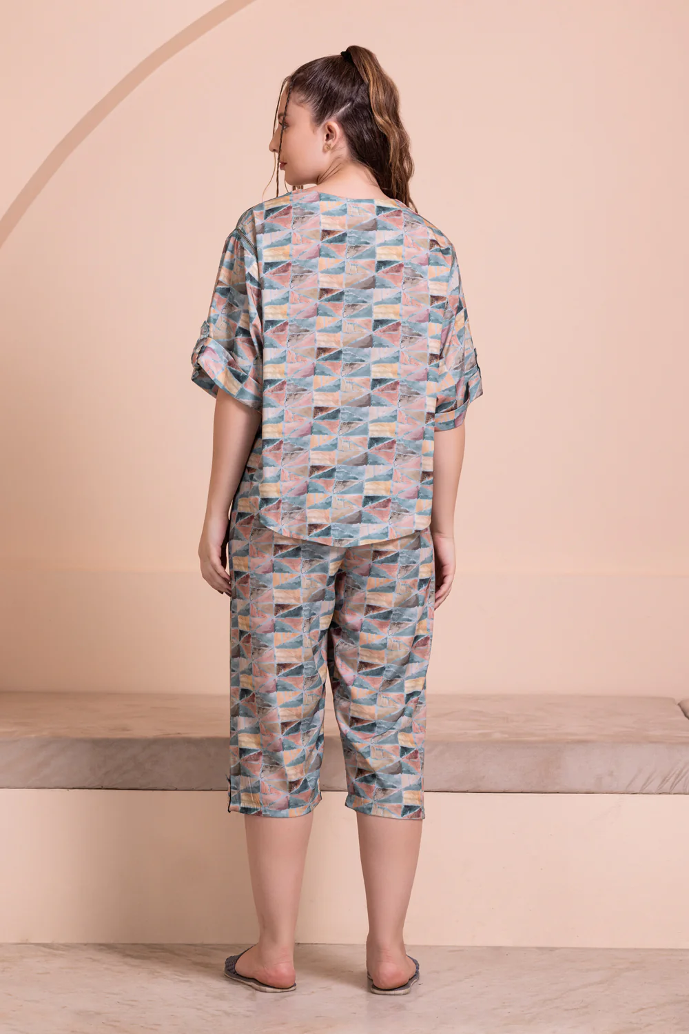 Printed Satin co-ord set - Image 3