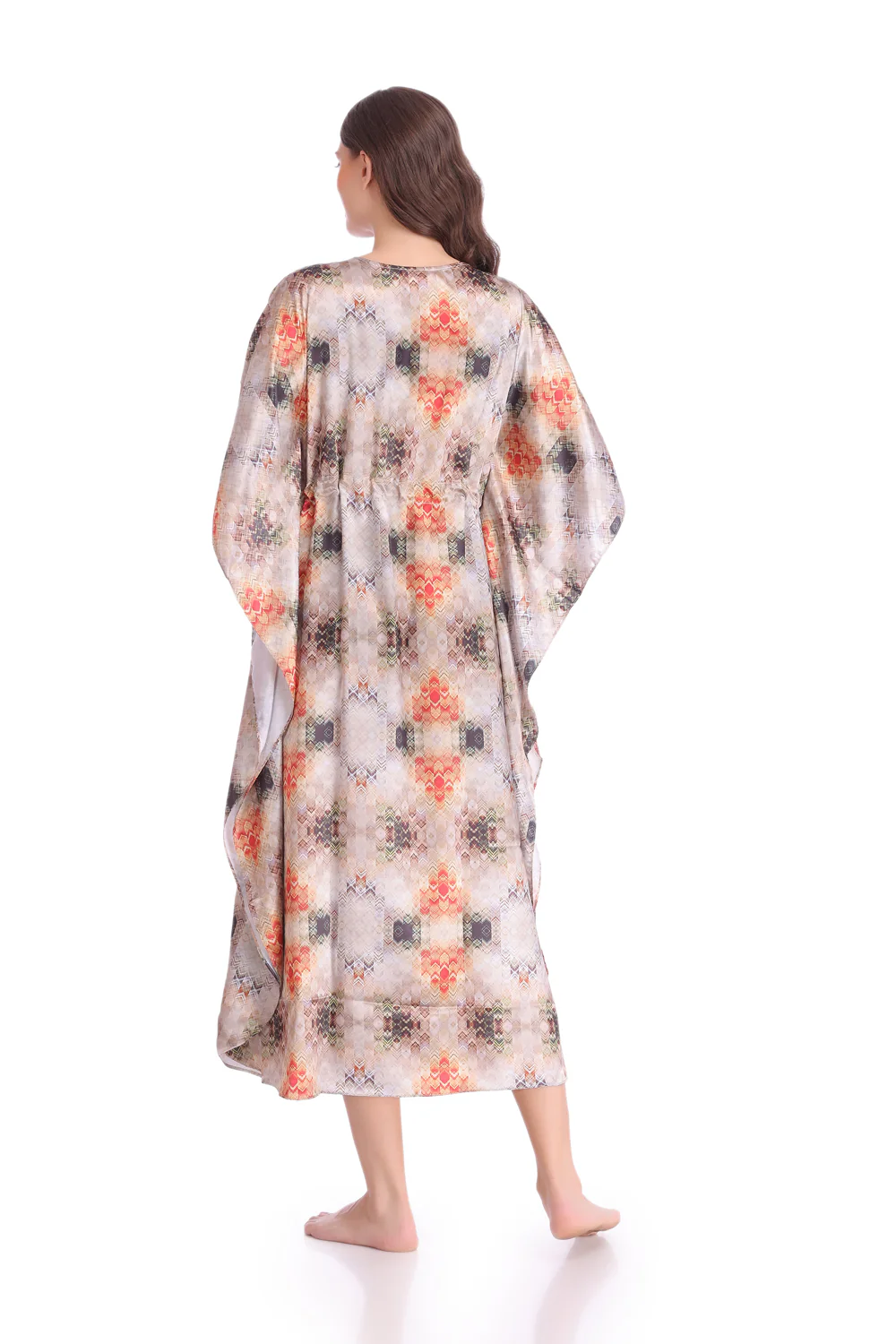 Printed Satin Kaftan - Image 5