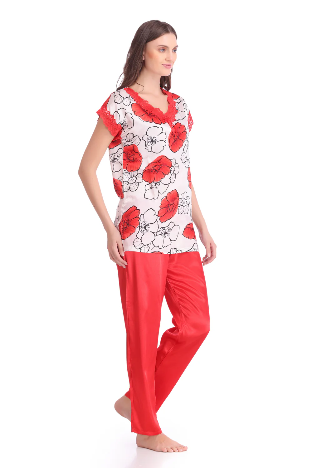 Printed Satin Night suit - Image 3
