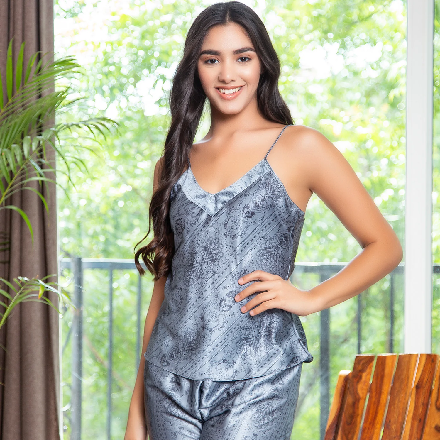 Strap top & shorts Night suit - Image 4