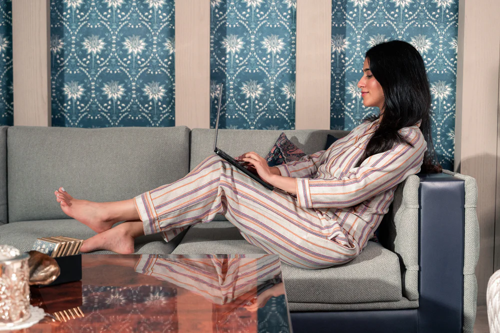 Stripe linen Pj set - Image 4