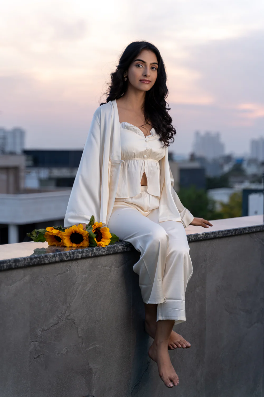 Superior Satin Pj set with Robe - Image 4